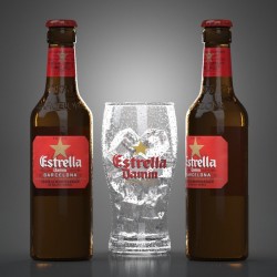 Estrella Damm Barcelona Cerveza Lager Mediterranea Beer Bottle 330ml